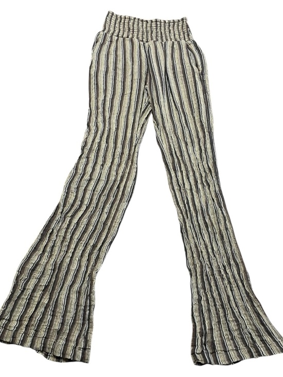 Billabong Pants - Billabong Brown Striped Textured Flare Pants Size Small Beach Hippie Boho Wide